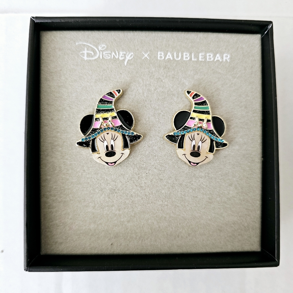 Baublebar X Disney Halloween earrings Minnie Mouse  pierced NIB